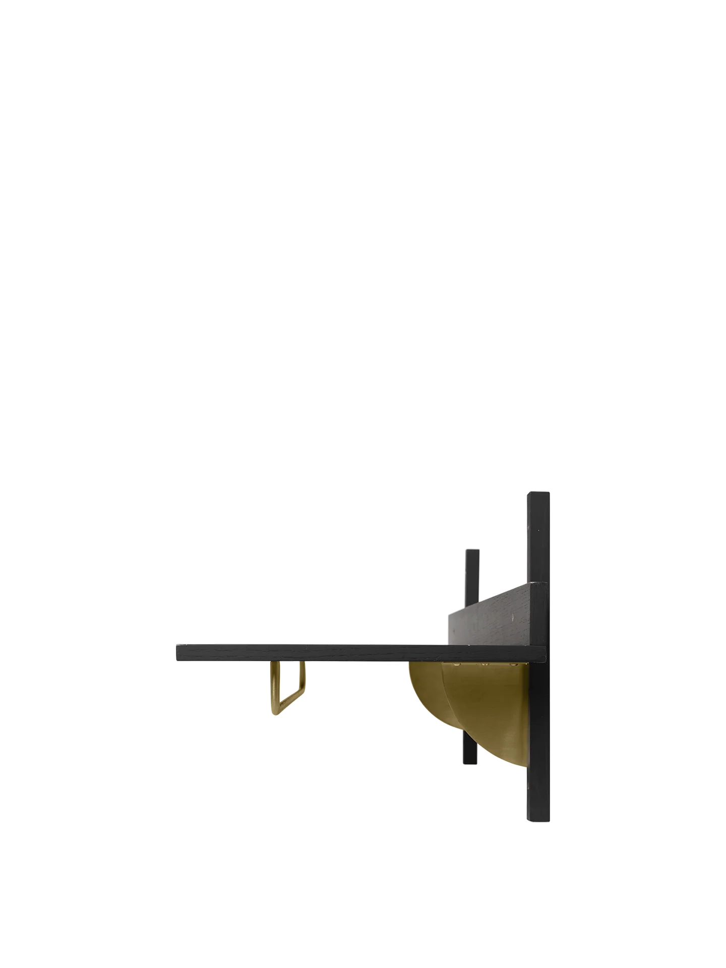 Sector Rack Shelf - Black Ash/Brass - Image 3