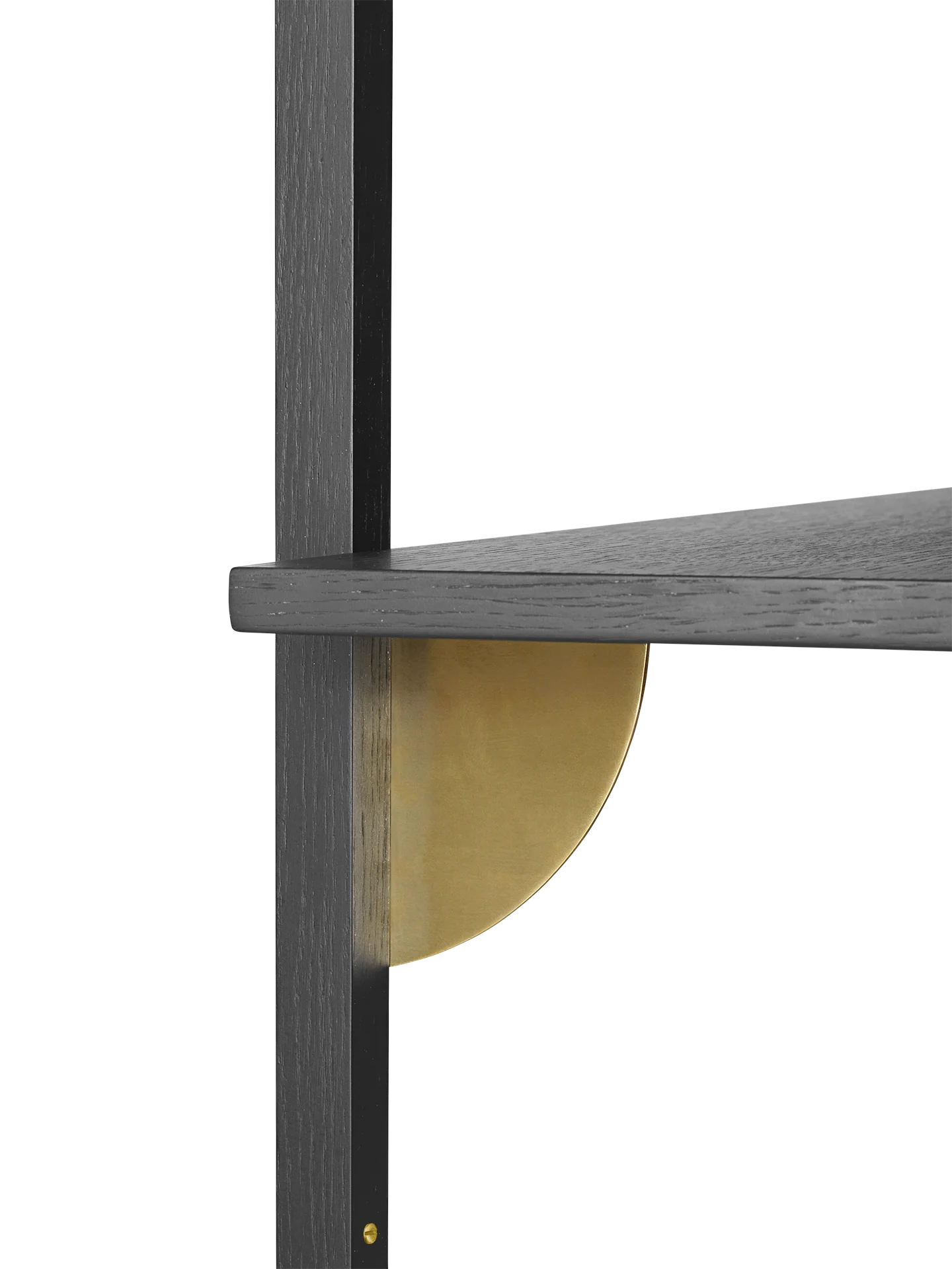 Sector Shelf - Triple - Narrow - Black Ash/Brass - Image 3
