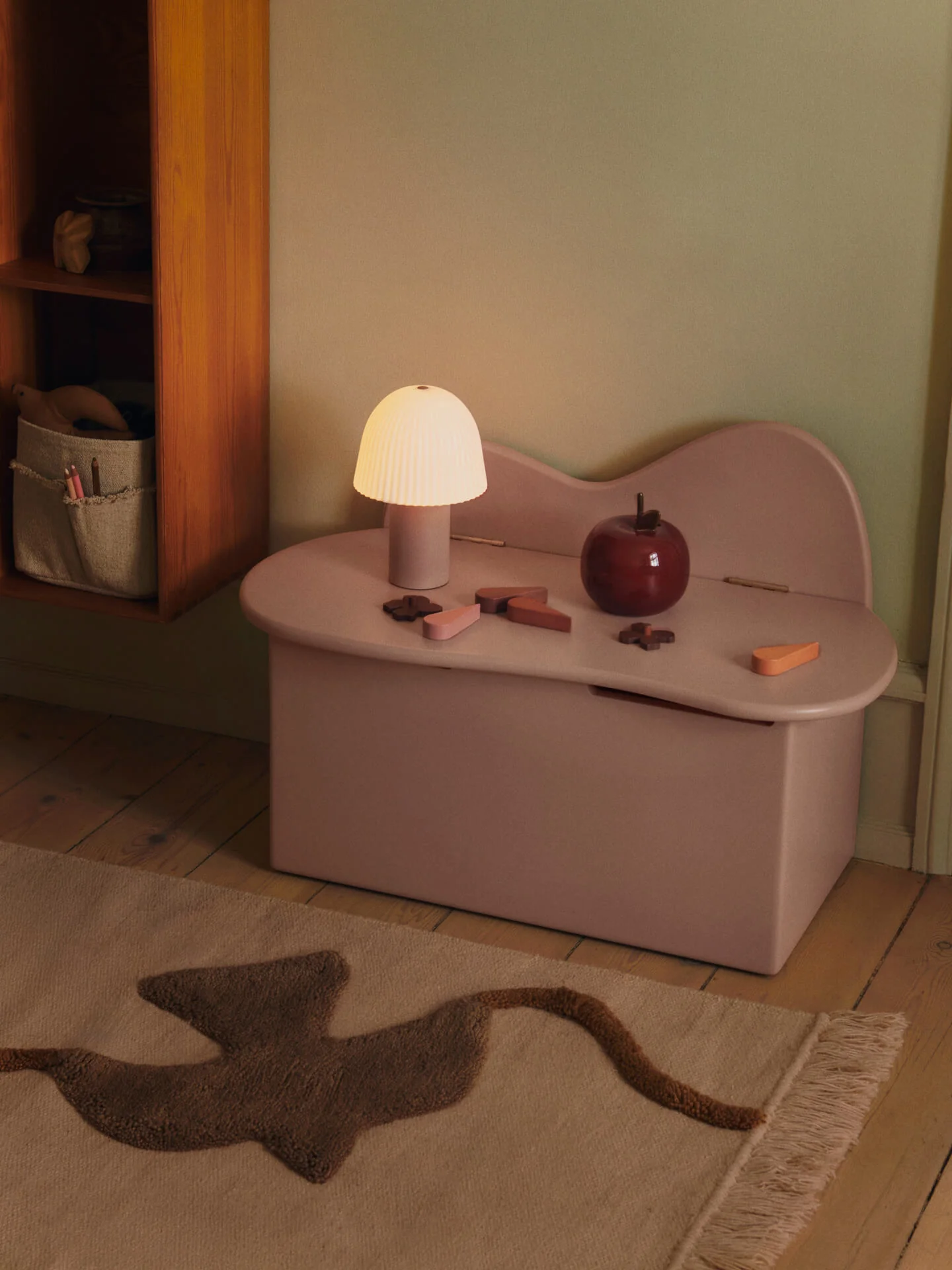 Slope Storage Bench - Rose - Image 2