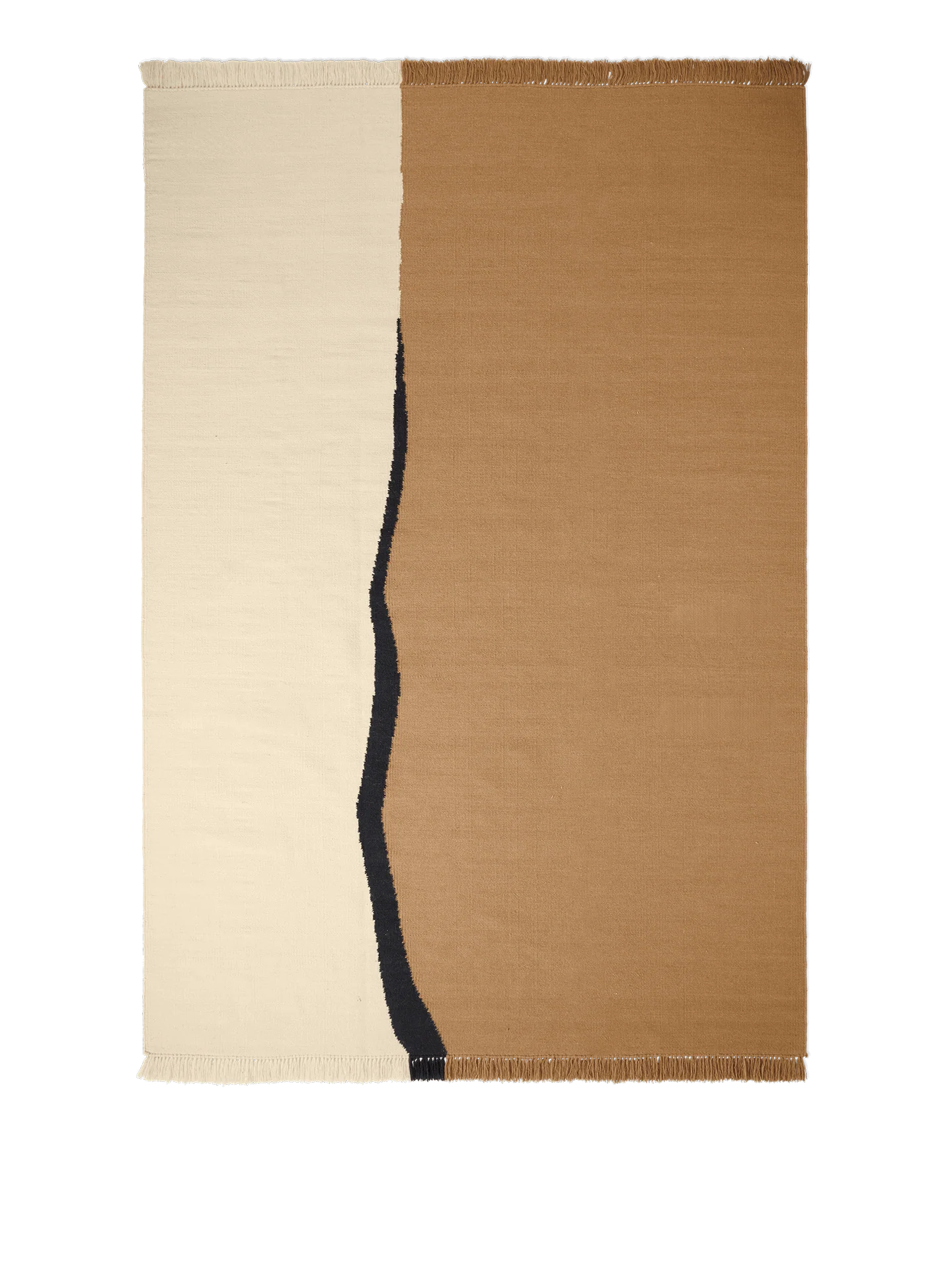 Soil Kelim Rug - Dark Sand/Off-white - Image 2