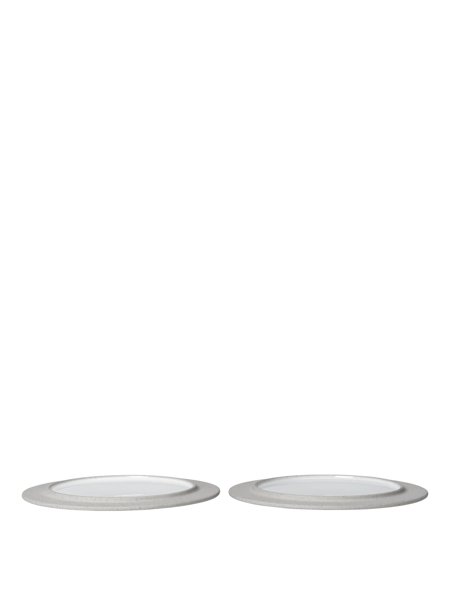 Sonae Dessert Plates - Ø22 - Set of 2 - Grey/White