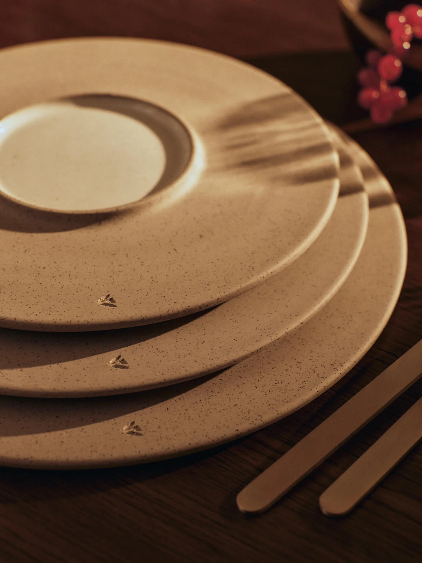 Sonae Dessert Plates - Ø22 - Set of 2 - Grey/White - Image 2