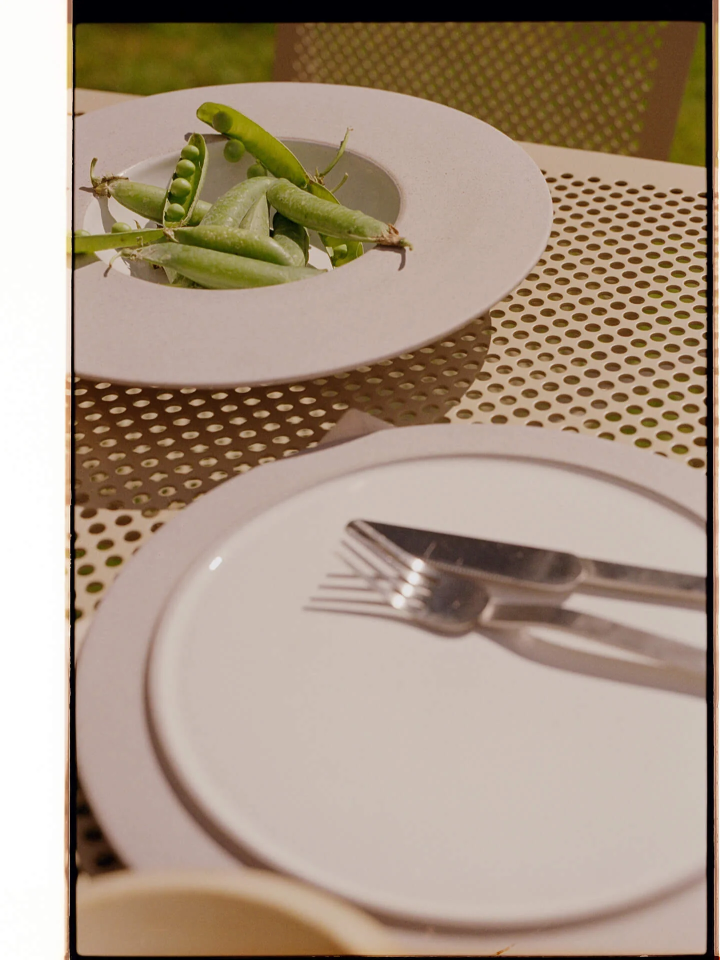 Sonae Dinner Plates - Ø28 - Set of 2 - Grey/White - Image 2