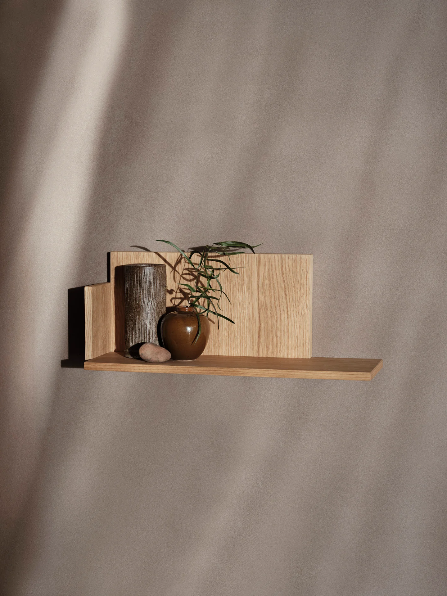 Stagger Shelf - Low - Oiled Oak - Image 2