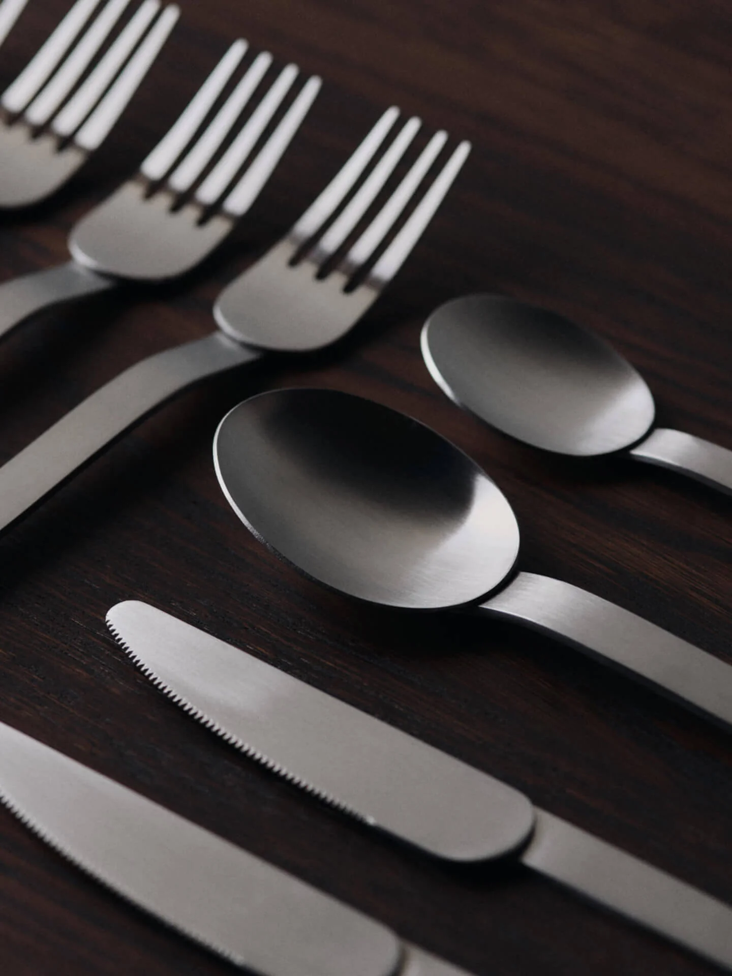 Stelo Cutlery - Set of 4 - Brushed Stainless Steel - Image 3