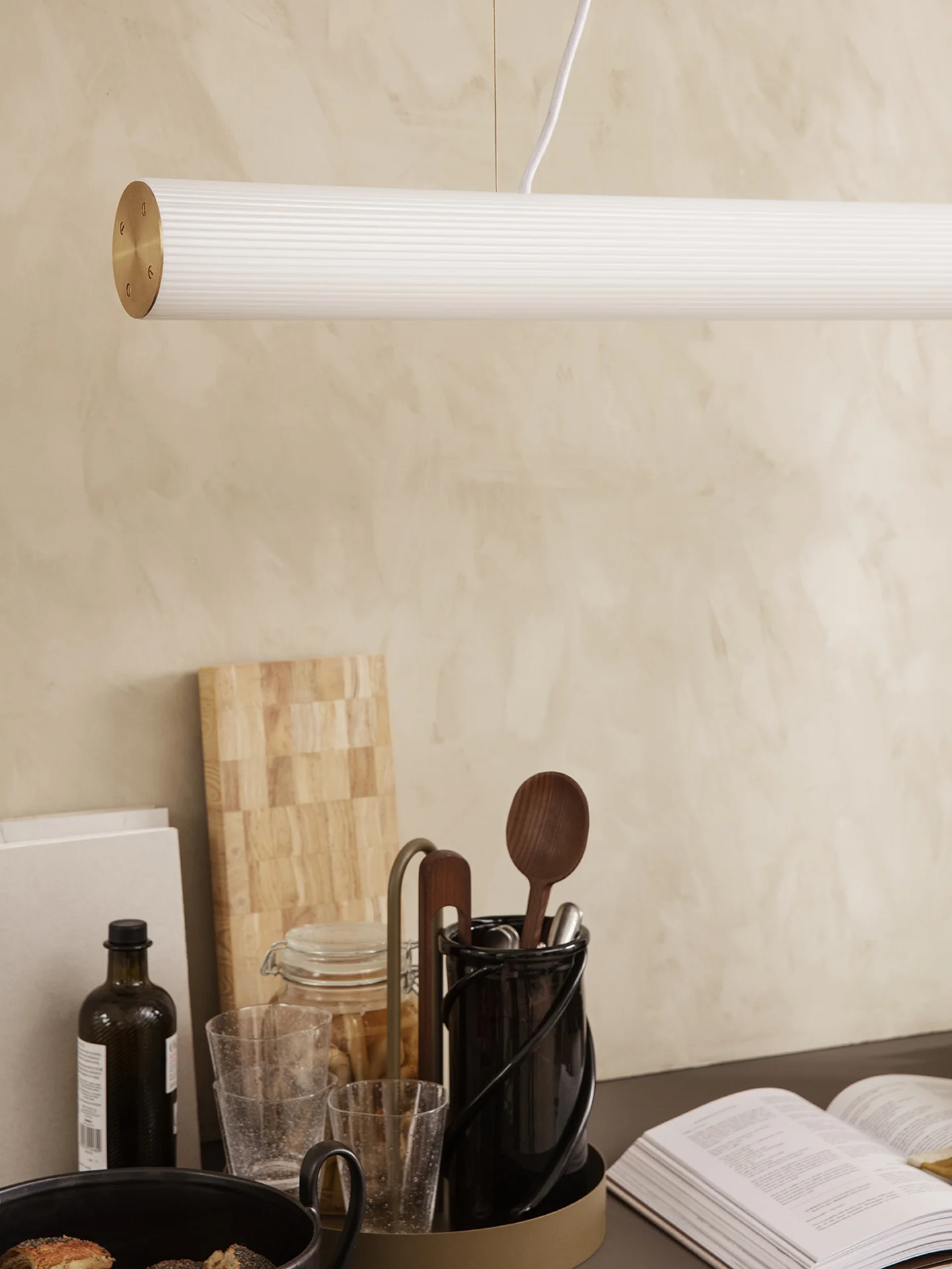 Vuelta Pendant 100 - White/Brass - UL - Image 3