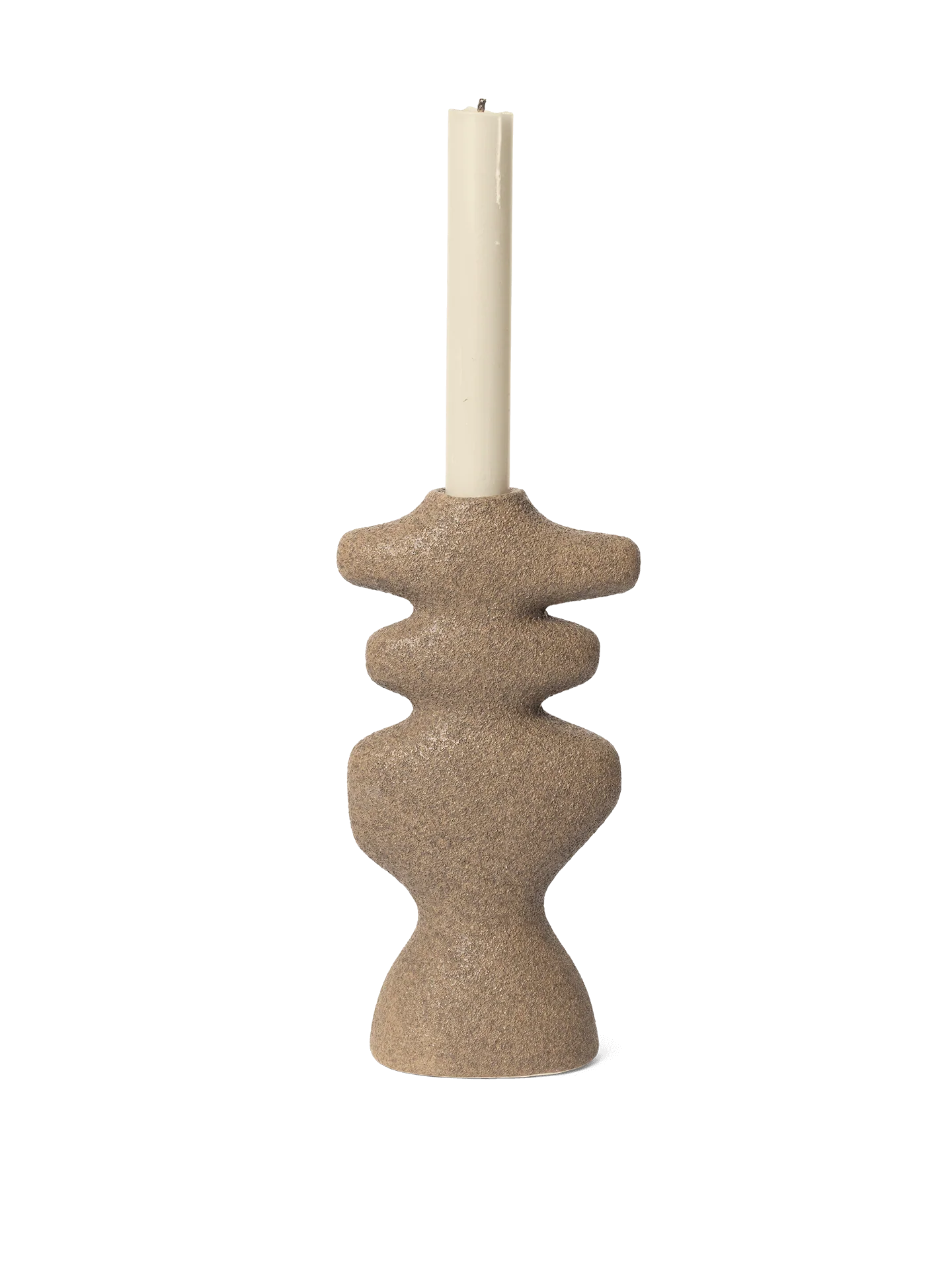 Yara Candle Holder - Large - Dark Sand
