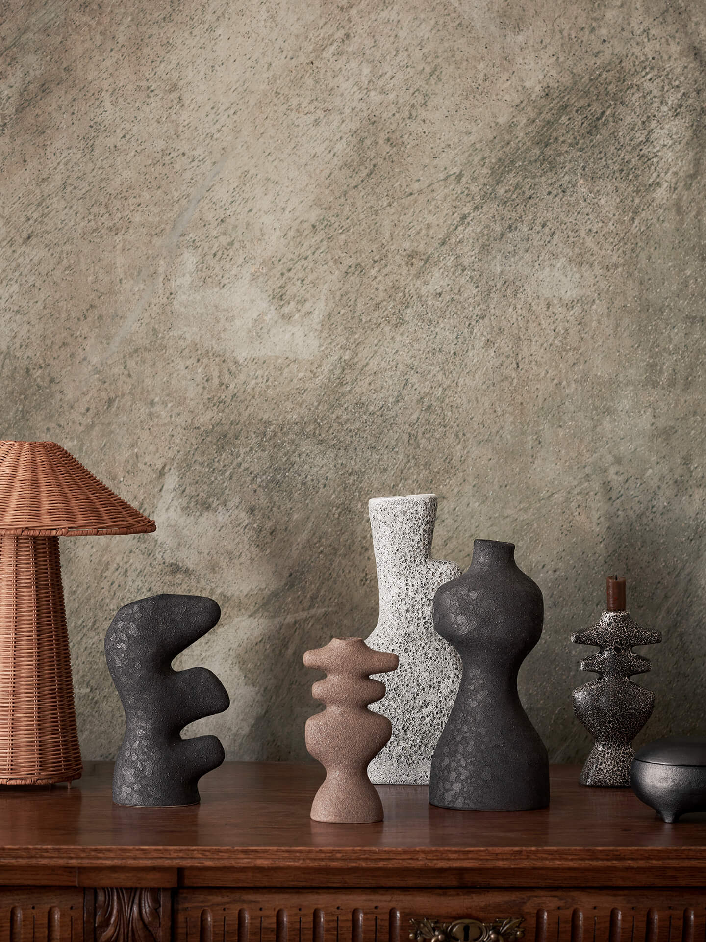 Yara Candle Holder - Large - Dark Sand - Image 3
